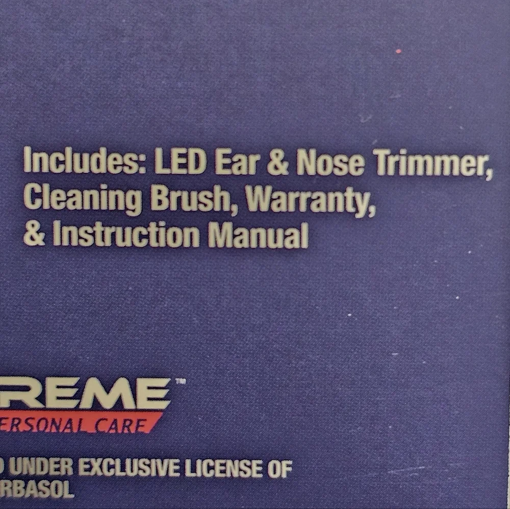 Barbasol LED Ear & Nose Trimmer w/Stainless Steel Blades, NIP